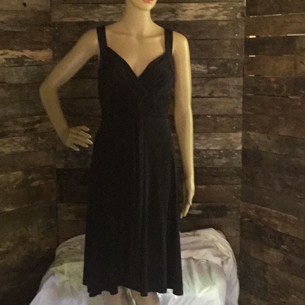 WHBM Elegant Black Sleeveless Dress